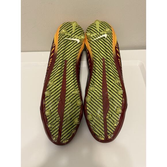 Size 15 - Nike Vapor Carbon 2.0 Elite TD Men\'s Football Cleats Maroon Yellow \'14 main image 4